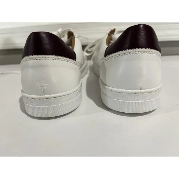 Bruno Magli Mens Lace Up Round Toe Low Top Sneakers White Leather Size 7 - Picture 5 of 11